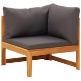 vidaXL Kutna sofa s tamnosivim jastucima masivno bagremovo drvo Cijene