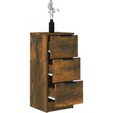  Komoda 2 kosa dimljeni hrast 30x30x70 cm konstruiran les, (20654422) | Shoptok.si