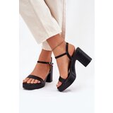 Boto Eco Leather Heeled Sandals Black Lillita | shoptok.hr
