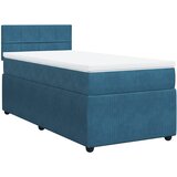 Maison Chic Box spring postelja - Vzmetna postelja z vzmetnico modra 100x200 cm žamet SL23961, (21879789) | Shoptok.si