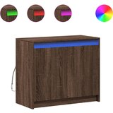 Maison Chic Komoda - Predalnik z LED rjavi hrast 72x34x61 cm inženirski les, (21721836) Cene