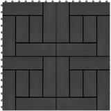  Pločice za decking 22 pcs Crna 30 x 30 cm Drvoplastična smjesa | Eponuda.com
