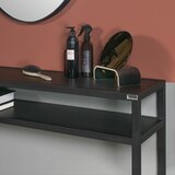Spinder Design Crni pomoćni stol s hrastovom pločom stola 30x120 cm Daniël – | shoptok.hr