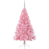 vidaXL Umjetna preddekorirana božićna jelka Roza 150 cm PVC | Shoptok.si