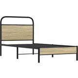 vidaXL Posteljni okvir brez vzmetnice 75x190 cm sonoma hrast inž. les | Shoptok.si