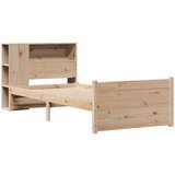  Krevet s regalom za knjige bez madraca 100x200 cm borovina Prirodna 100 x 200 cm | shoptok.hr