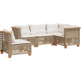 vidaXL 5-dijelni vrtni set sofa s jastucima bež od poliratana | shoptok.hr