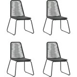  5-dijelni vrtni blagovaonski set od PVC ratana crno-smeđi | shoptok.hr