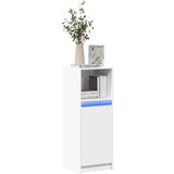 vidaXL Komoda z LED bela 38x34x100 cm inženirski les | Shoptok.si