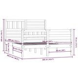  Za krevet od masivnog drva 160 x 200 cm | shoptok.hr