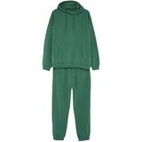 Trendyol Green Men's Oversize Basic Hooded with Elastic Legs, Basic Inside, Soft Pile Cotton Tracksuit Set. | Shoptok.si