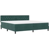 Krevet s opruga kutije Tamnozelena 200 x 200 cm Baršun | Eponuda.com