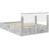  Krevetna konstrukcija s policom Betonski sivi 160 x 200 cm | shoptok.hr