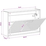  Ormar za cipele na zidu HAARLEM 71 x 17 x 43 cm Dimljeni hrast | shoptok.hr