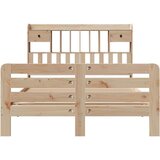 vidaXL Krevet s regalom za knjige bez madraca 150 x 200 cm od borovine | shoptok.hr