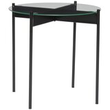 Hübsch Okrogla stranska mizica s stekleno mizno ploščo ø 45 cm Beam – | Shoptok.si