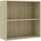 Maison Chic Knjižna omara - Knjižni regal 2-nadstropna sonoma hrast 80x30x76,5 cm inž. les, (21725139) Cene
