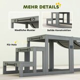  Set za agility za pse 3-dijelni set opreme za agility s mostom stepenicama platformom jelovim drvom 117 x 50 x 56 cm siva | shoptok.hr