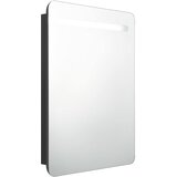 Maison Chic LED Kopalniška omarica - Kopalniški kabinet z ogledalom črna 60x11x80 cm, (21794760) Cene