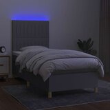  box spring s madracem LED svjetlosivi 90x190 cm tkanina | shoptok.hr