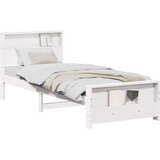  Krevetna konstrukcija Bijelo 90 x 190 cm Masivna borovina | shoptok.hr