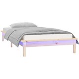  LED okvir kreveta 90 x 190 cm mali od masivnog drva | shoptok.hr