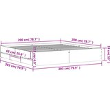  Okvir za krevet s ladicama boja hrasta 200x200 cm drveni | shoptok.hr