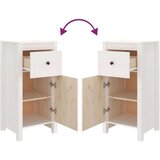 Komoda 2 kosa bela 40x35x80 cm trdna borovina, (20654678) | Shoptok.si