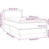  Okvir kreveta s oprugama i madrac svjetlosivi 90x200cm tkanina | shoptok.hr