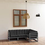 Maison Chic Seti vrtnega pohištva - Vrtna garnitura - Vrtni pohištvo set 4-delna z blazinami trdna borovina, (21815330) | Shoptok.si