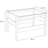 Hübsch Stolić za kavu sa staklenom pločom stola u prirodnoj boji 52x66 cm Ledge – | shoptok.hr