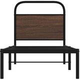  Okvir kreveta bez madraca smeđa boja hrasta 75x190 cm drveni | shoptok.hr