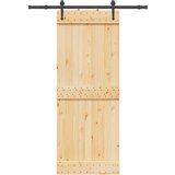 vidaXL Klizna vrata s priborom za montažu 80 x 210 cm masivna borovina | shoptok.hr