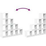 Pregrada za knjige 4 razine bijeli 131,5x29x131,5 cm drvena | shoptok.hr