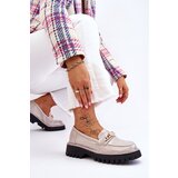 S. BARSKI Patent Leather Platform Loafers Light Gray Ronin Cijene