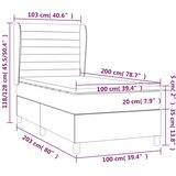 Box spring krevet s madracem crni 100x200 cm baršunasti | shoptok.hr