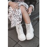 Boto Children's Leather Boots With Zipper Beige Omua | Shoptok.si