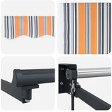 Ručna zlačivna tenda s LED diodama Plava i Narančasta 4 × 3 m | shoptok.hr
