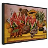  Slika - Frida Kahlo – A Bride Frightened at the Sight of Life Opened 120x80 U crnom drvenom okviru | shoptok.hr
