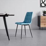Bessagi Home stol ria, barve petroleja, žamet | Shoptok.si