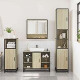 vidaXL Kopalniška garnitura 3-delna sonoma hrast inženirski les | Shoptok.si