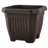  Četvrtasta tegla za cvijeće (D x Š: 12 x 12 cm, Plastika, Smeđa) | shoptok.hr