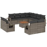  The Living Store Vrtna sedežna garnitura 12-delna z blazinami siva poli ratan - Vrtna Sedežna Garniture, (21447777) | Shoptok.si