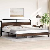  Metalni okvir kreveta bez madraca smeđa boja hrasta 193x203 cm | shoptok.hr