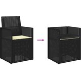  Vrtne stolice za blagovanje 2 pcs Antracit i krem PP | shoptok.hr