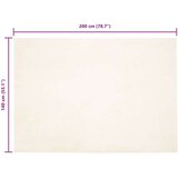  Faux Rabbit Fur Rug Bijelo 140 x 200 cm Poliester | shoptok.hr