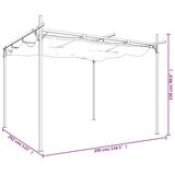  Pergola s pomičnim krovom antracit 295 x 292 x 230 cm | shoptok.hr