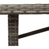  Vrtni stol sa staklenom pločom sivi 190x80x75 cm od poliratana | shoptok.hr
