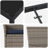  Set stola i stolica 5 pcs Siva i tamnoplava PE ratan | Eponuda.com