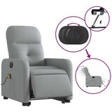  Električni masažni naslonjač na podizanje tkanina svjetlosivi | shoptok.hr